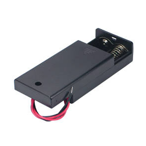 HOLDER FOR 2xAA BATTERIES WITH COVER  SBH-321A-2A