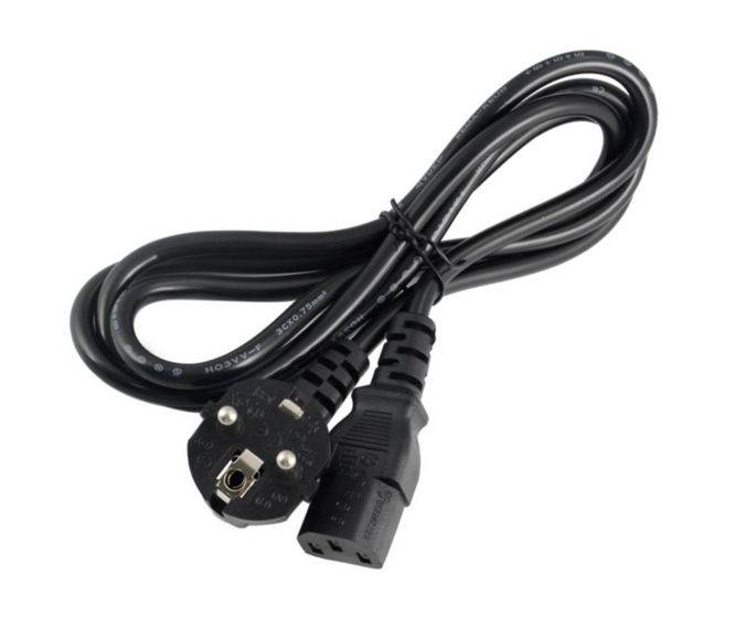 C13 SOCKET - SCHUKO R/A PLUG-IEC - 1.5M BLACK 3PSH  IEC 0.75X3 BK L:1.500