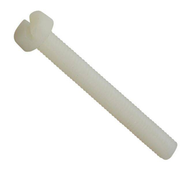 NYLON SCREW NATURAL SLOTTED HEAD M3x20mm-MPQ=10PCS 210134 *DBK*