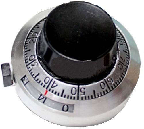 DIAL FOR 10/15-TURN POT 46mm. 6.35mm SHAFT VI-6.35  / B-2