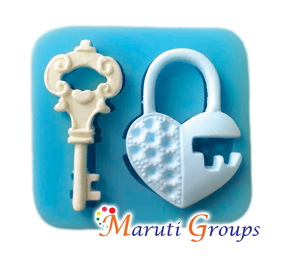 Heart & Lock Silicone Mould