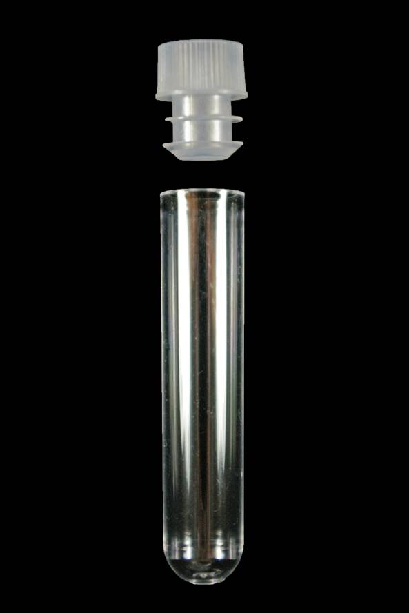Test Tube, Glass, With Cap 12mm x 75mm