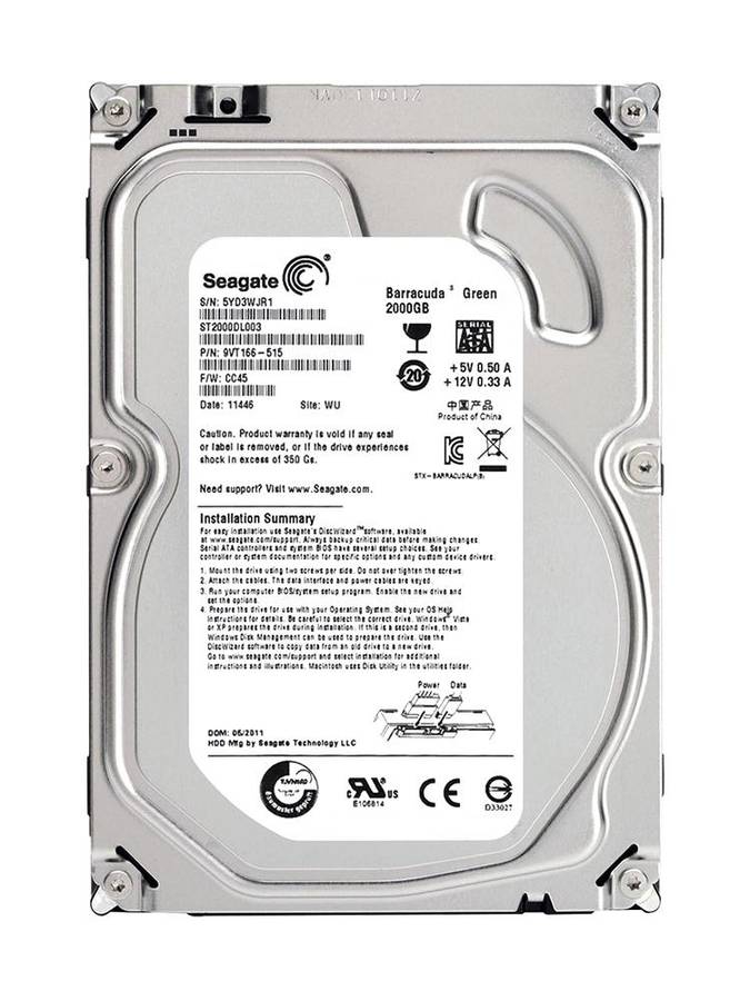 *100% Health* Seagate Barracuda 2TB HDD