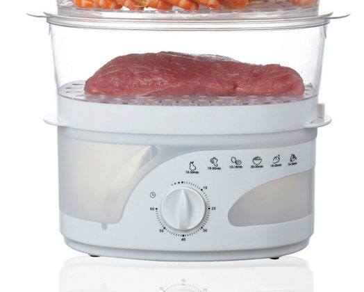 Food Steamer With Timer Plastic 3 Tier / 9L 800W "Dim Sum"