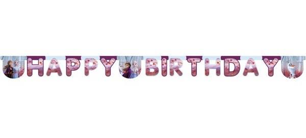 FROZEN II SPARKL HAPPY BDAY LTR DIE CUT BANNER 1CT