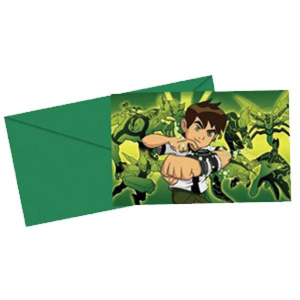 BEN 10 INVITATIONS 6CT