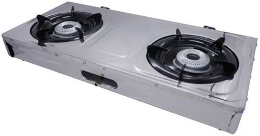 Casey Red Heart 2 Plate Stainless Steel Gas Stove