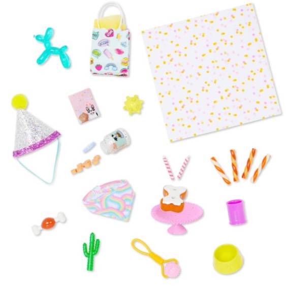 GLITTER GIRLS BIRTHDAY PUP ACCESSORY SET