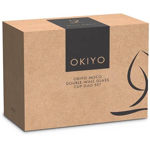 Okiyo Moco Double-Wall Glass Cup Duo Set