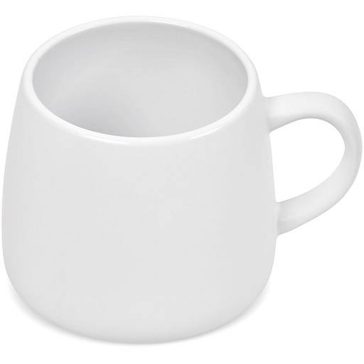 Serendipio Camden Ceramic Coffee Mug - 400ml - Solid White