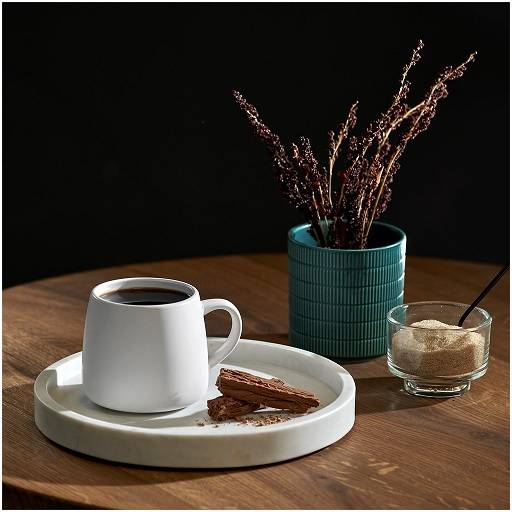 Serendipio Camden Ceramic Coffee Mug - 400ml - Solid White