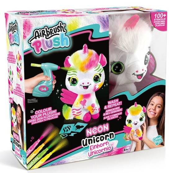 STYLE 4 EVER A/BRUSH PLUSH NEON UNICORN