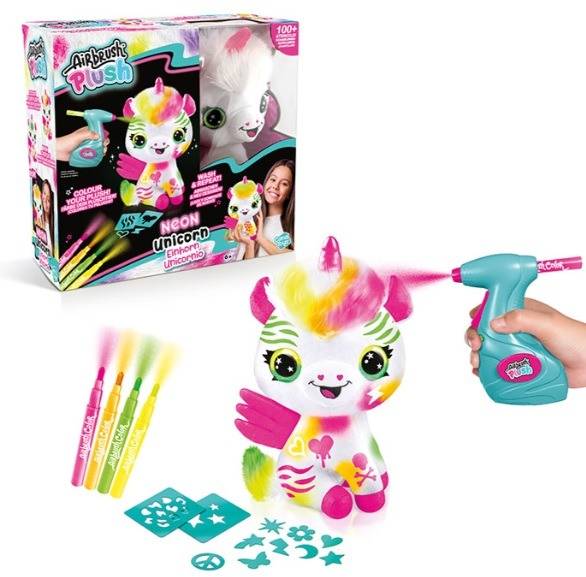 STYLE 4 EVER A/BRUSH PLUSH NEON UNICORN