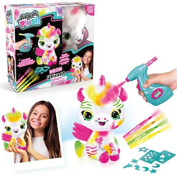 STYLE 4 EVER A/BRUSH PLUSH NEON UNICORN