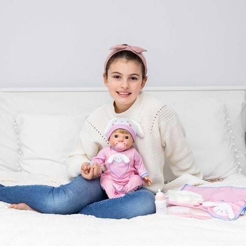 TINY TREASURES DOLL PEEKABOO BUNNY BABY CARE SET