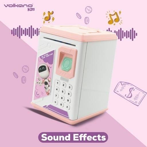 Volkano Kids Robo Vault series Kids Money Saving Vault - Pink