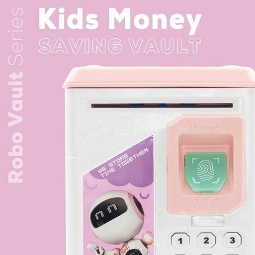 Volkano Kids Robo Vault series Kids Money Saving Vault - Pink