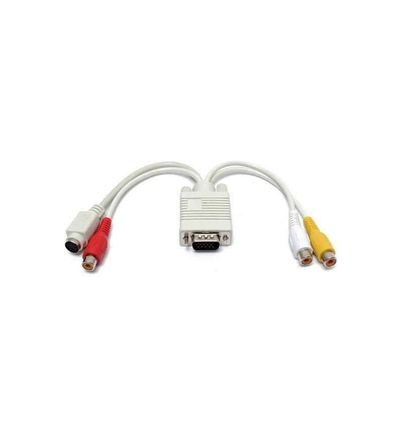 MICROWORLD MICROWORLD VGA: VGA (M) TO 3RCA+S-VIDEO (10CM) ADAPTORS