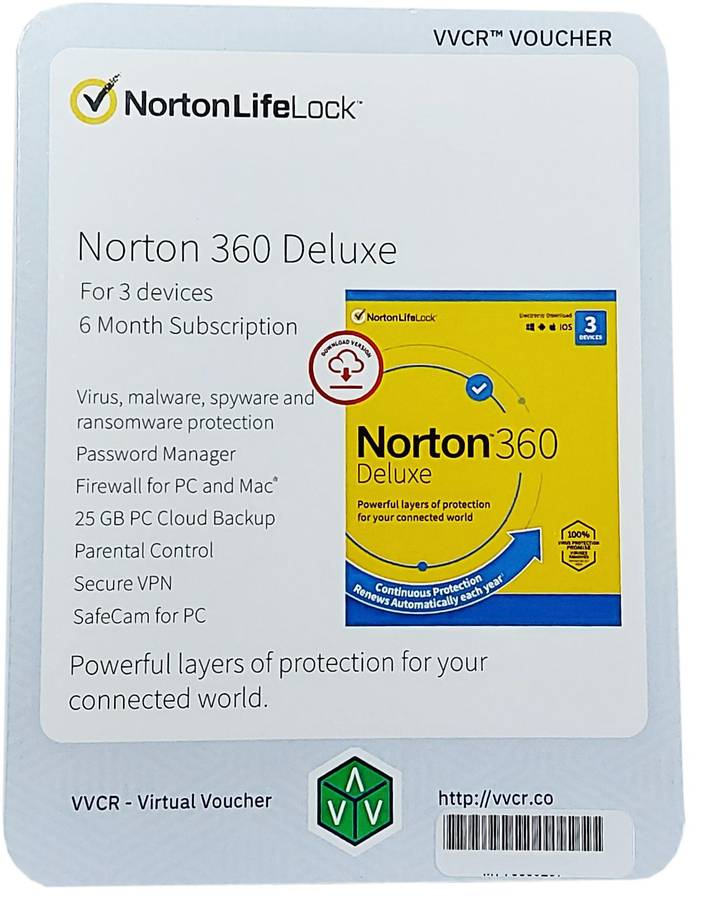 Norton Norton 360 Deluxe 3Device 6Months Software