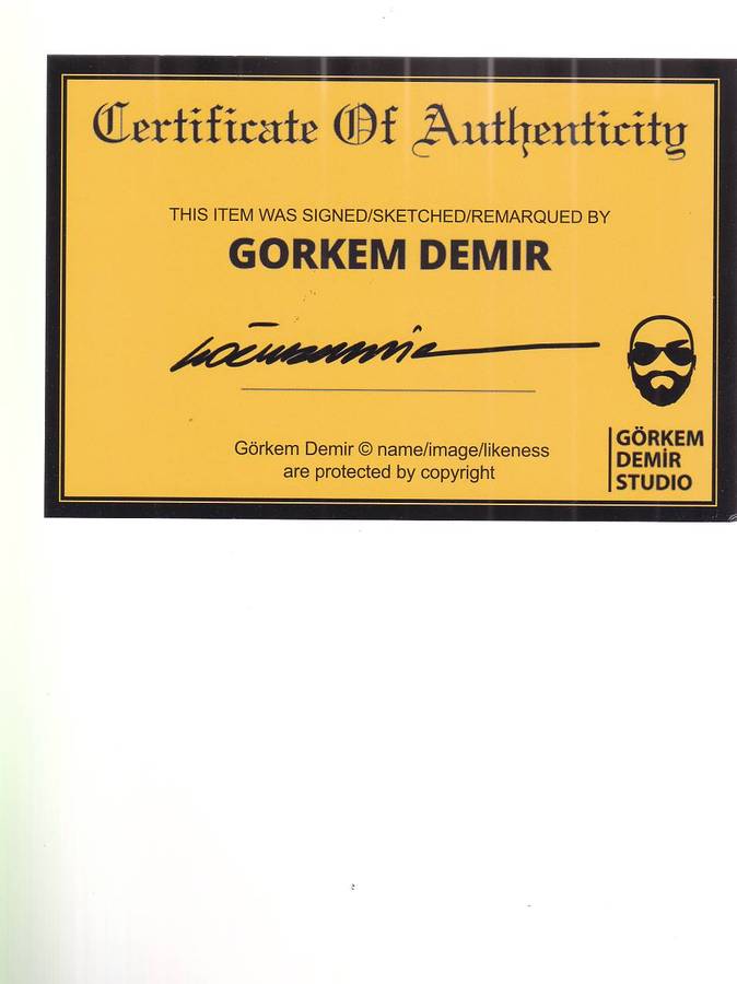 GORKEM DEMIR SKETCH BOOK(VEGATA BATTLE DAMAGED)  C2E2 EXCLUSIVE EMBOSSED FOIL LIMITED TO 25 SIGNE...