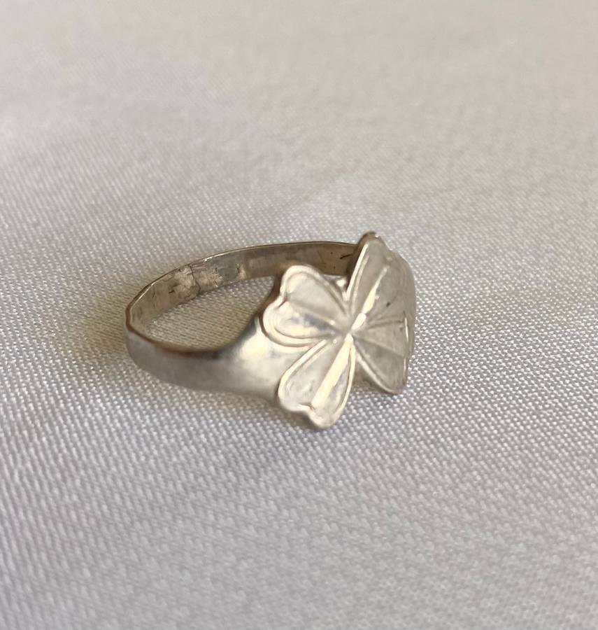 Ring - 925 Silver Toe Ring With Clover Pattern on Top #ML168