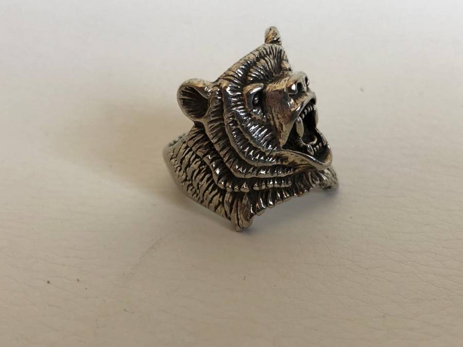925 Silver Bear Ring, G & S c. 94 No. 10 #ML331 R495.00 | Dimensions: Size R1/2