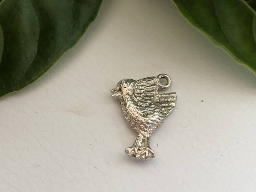 Charm - Silver Chicken #ML372
