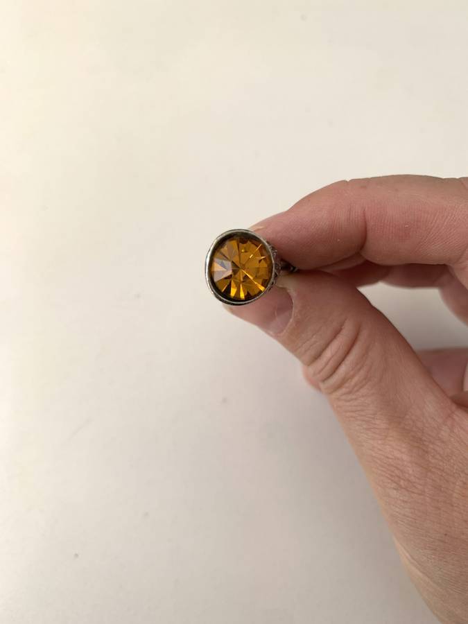 Vintage Silver Plated Thistle Kilt Pin With A Citrine Colour Stone on Top #ML682 R245.00 |