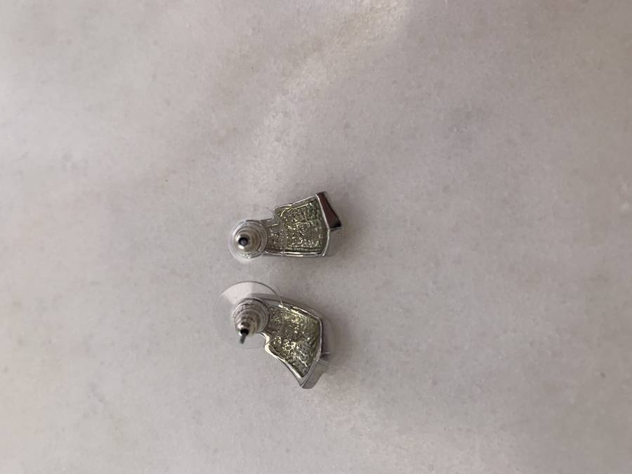 Silver Colour Earrings With Diamante #ML908 R245.00 | Dimensions: 10mm x 17mm