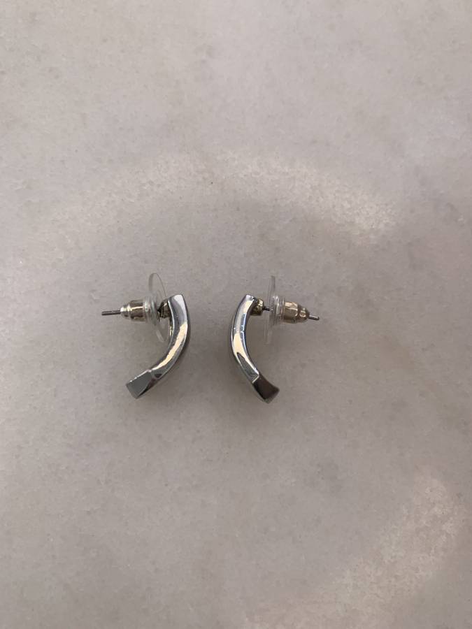 Silver Colour Earrings With Diamante #ML908 R245.00 | Dimensions: 10mm x 17mm