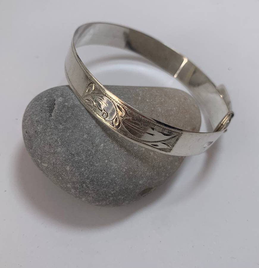 Bangle - Adult Baptism Bangle. Silver Marked 'SIL' #ML1078 R595.00 | Dimensions: 22mm x 10mm