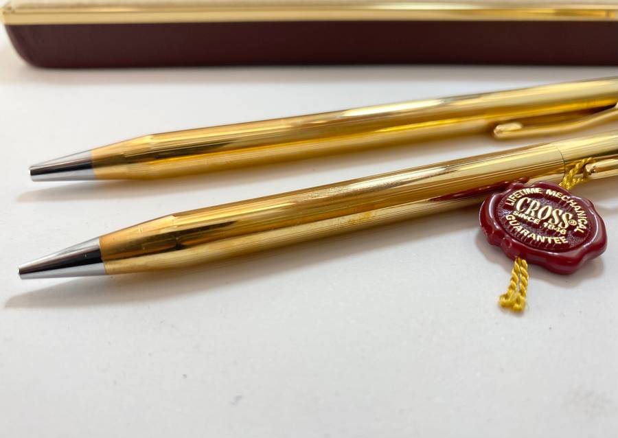 Pen Set - Cross Branded. 1/20 18KT Rolled Gold. Made In Ireland. In Original Box. #ML1193