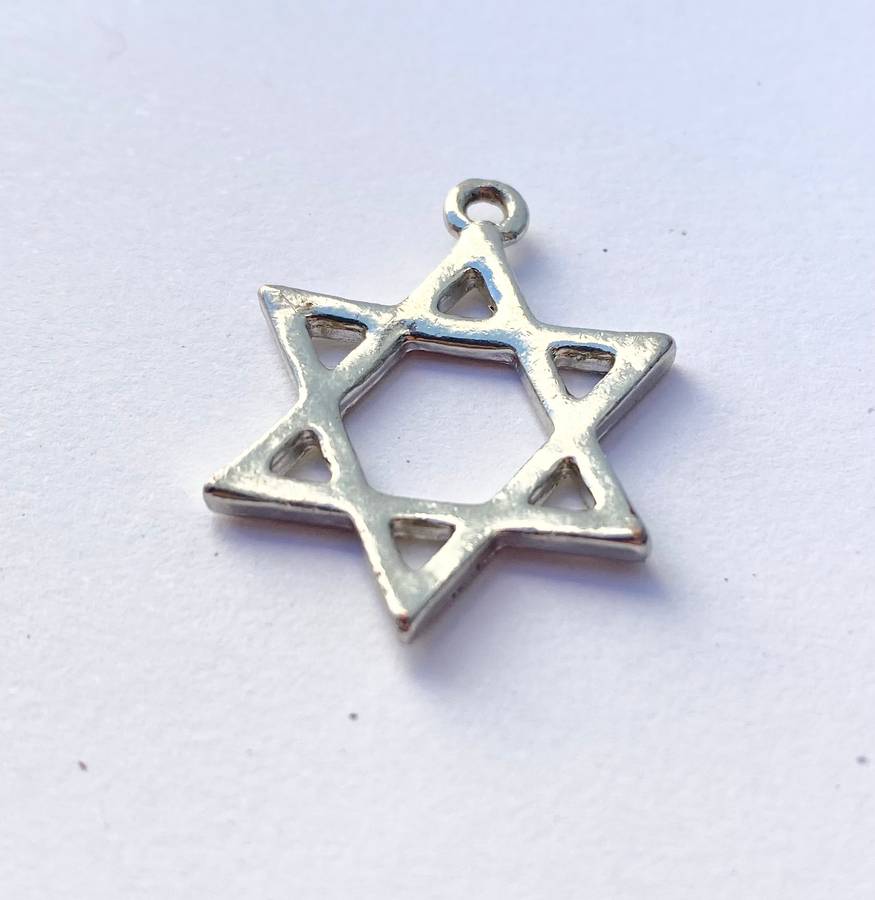 Pendant - Magen David (Star of David). Silver Colour #ML1325