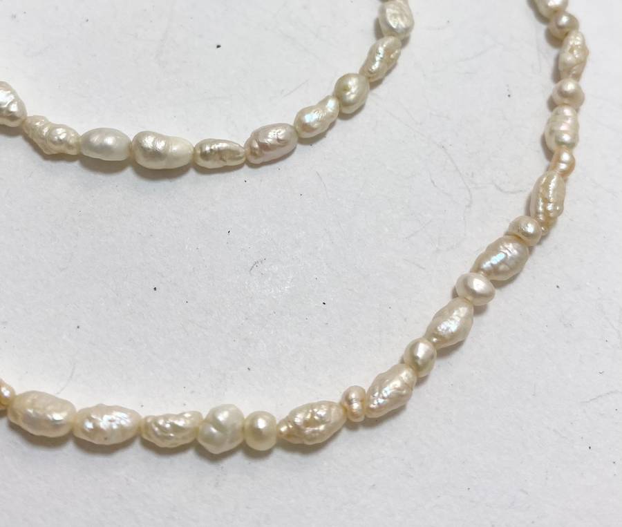 Necklace - Freshwater Pearls With Magnetic Silver Clasp #ML1367