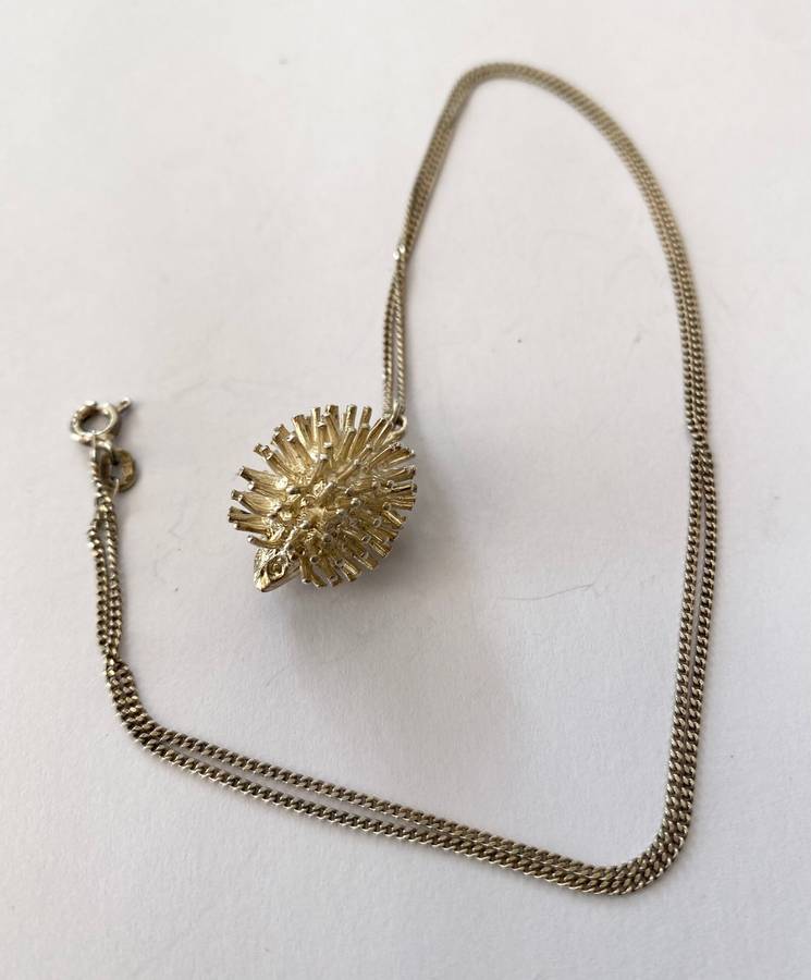 Necklace - Silver Hedgehog Pendant on Silver Chain #ML1433