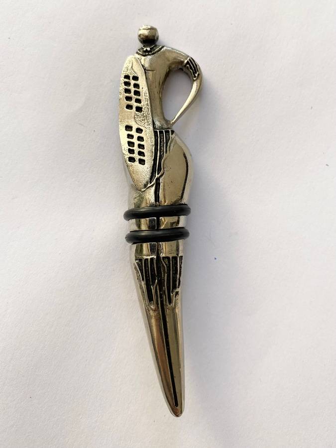 Antiques and Collectibles - Andy Cartwright Tribal Warrior Wine Stopper In Original Box #ML1481