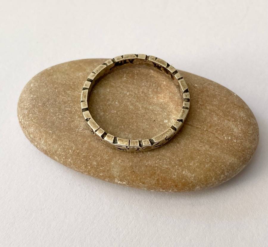 Ring - Sterling Silver Band With Outer Engraving #ML1610