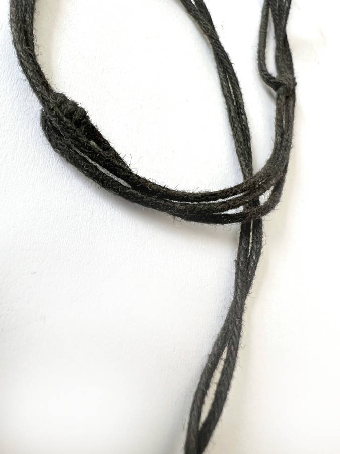 Necklace - Black Hematite Heart on Leather adjustable Tongue ML1814