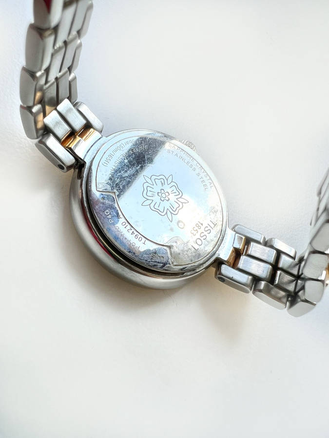 Watch - Tissot 1853 T094210 Flamingo Watch. Mother of Pearl Face. Silver & Gold Tone Strap ML1910