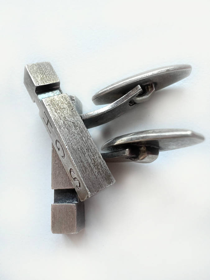 Cufflinks - Vintage Designed N.E from Denamrk. 925 Silver. Stamped SGH ML1934