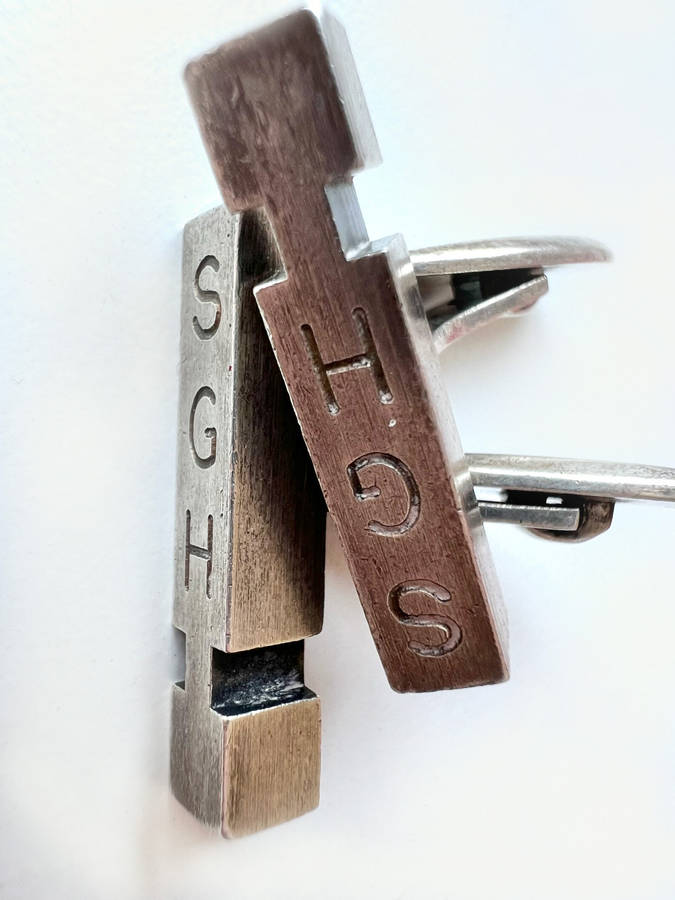 Cufflinks - Vintage Designed N.E from Denamrk. 925 Silver. Stamped SGH ML1934