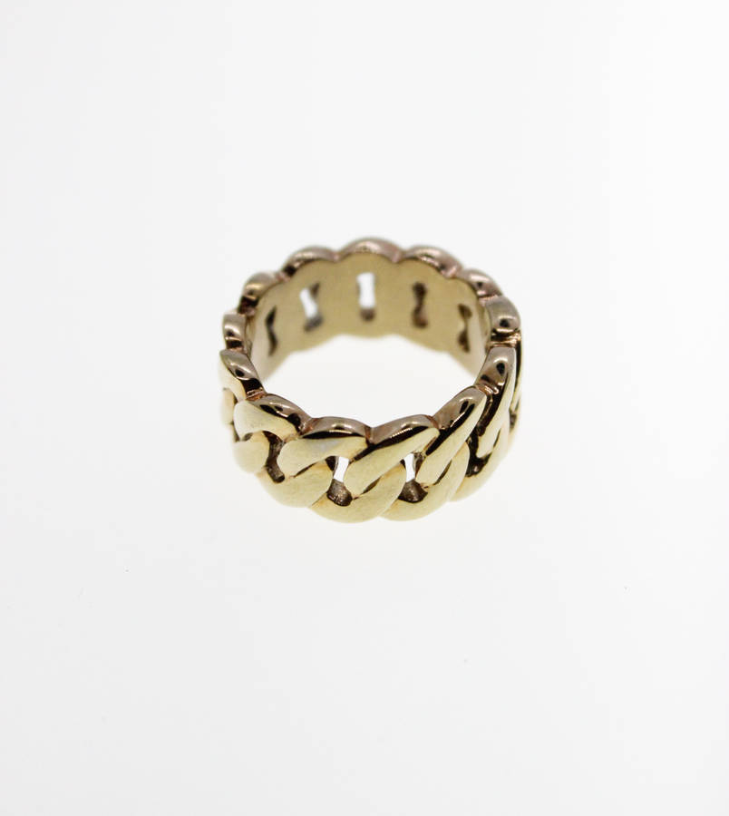 Ring - Fashion Gold Tone Link Chain Style Ring - ML2329