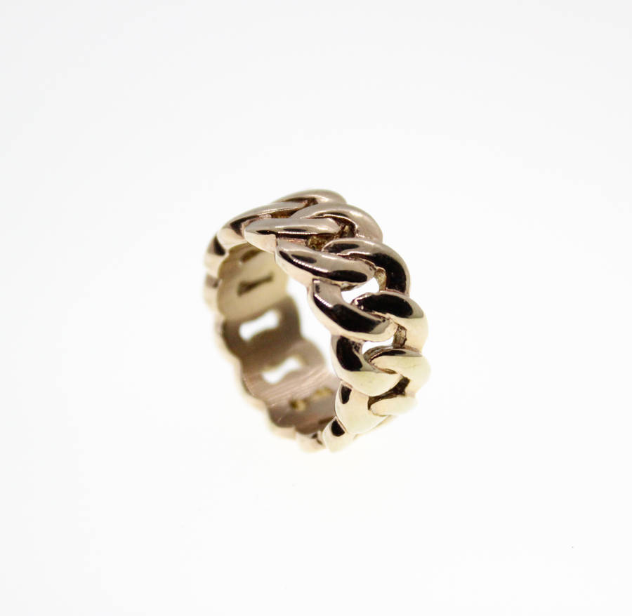 Ring - Fashion Gold Tone Link Chain Style Ring - ML2329