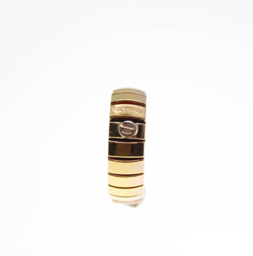 Ring - Fashion Bronze Tone Stretch, 6 Diamantes with Centre Faux Pearl, Stamped Nomination - ML2372
