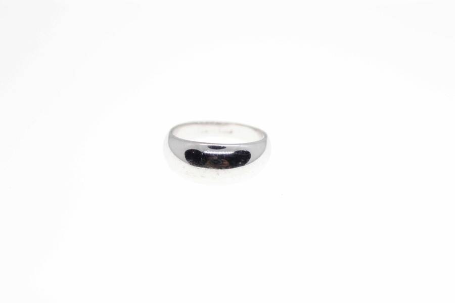 Ring - Vintage Silver Tone Camille Lucie Stamped Ring - ML2488