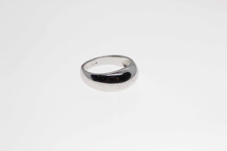 Ring - Vintage Silver Tone Camille Lucie Stamped Ring - ML2488