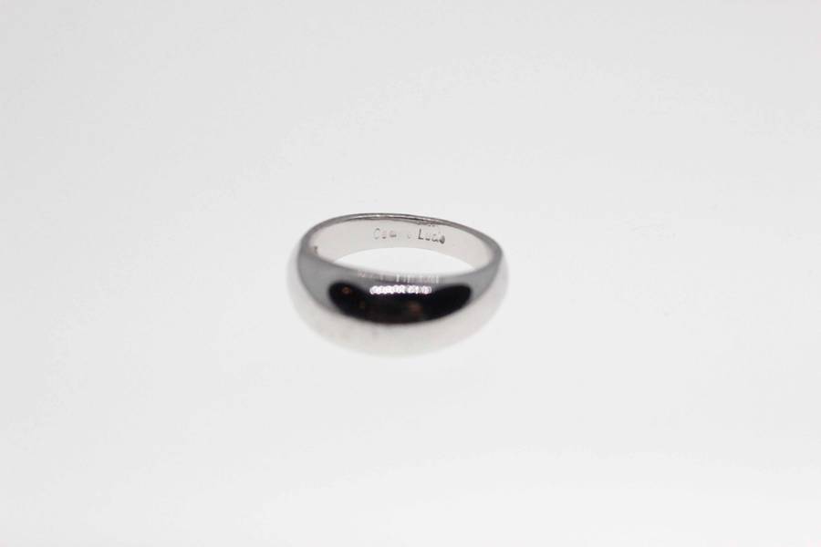 Ring - Vintage Silver Tone Camille Lucie Stamped Ring - ML2488