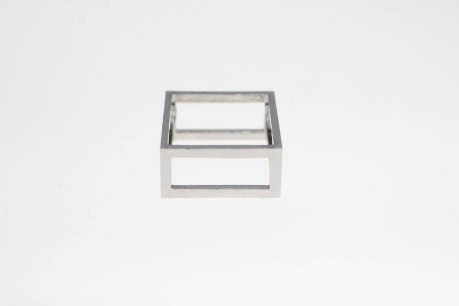 Pendant - Fashion Silver Tone 3D Box Style Pendant - ML2516