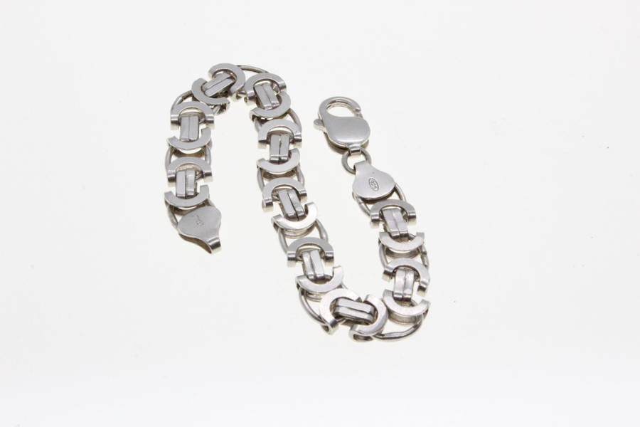 Bracelet - 925 Silver Link Chain Style Sophisticated Bracelet, Stamped Italy - ML2629