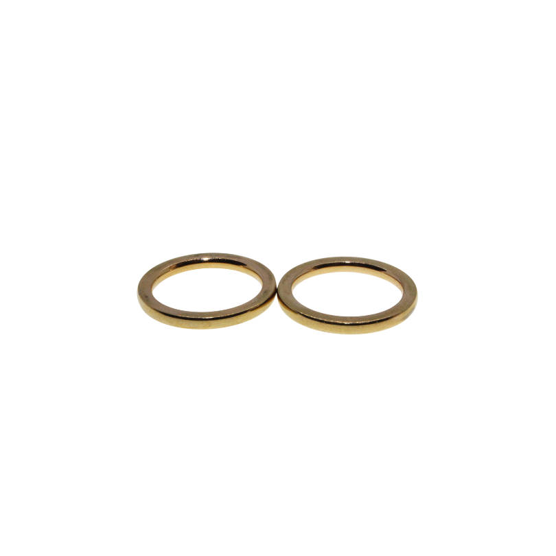 Ring - 2 x Gold Tone Plain Band Rings - ML2683